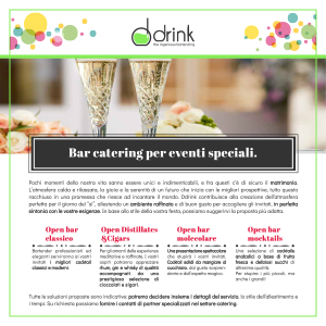 Bar catering per eventi speciali / Scarica la brochure Ddrink